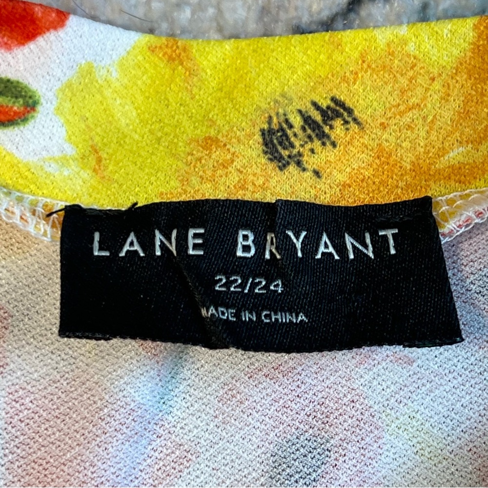 Lane Bryant multi color floral tank top women’s plus Sz. 22/24 - Picture 3 of 6